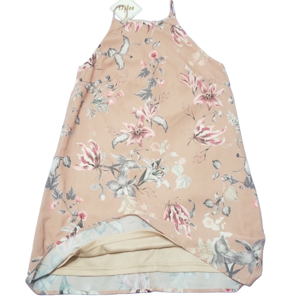 Now Or Never Mini Dress Beige Floral AU 8